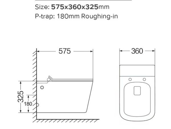 Унитаз подвесной с импульсной системой смыва SantiLine SL-5032